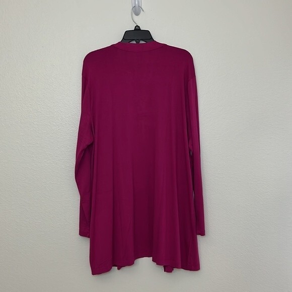 CIELO SOFT & SEXY WITH PERFECT STRETCH MERLOT RAYON OPEN FRONT LS CARDIGAN XL - Picture 7 of 11